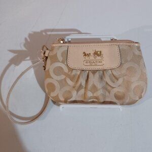 Coach Signature C Canvas Wristlet NWT